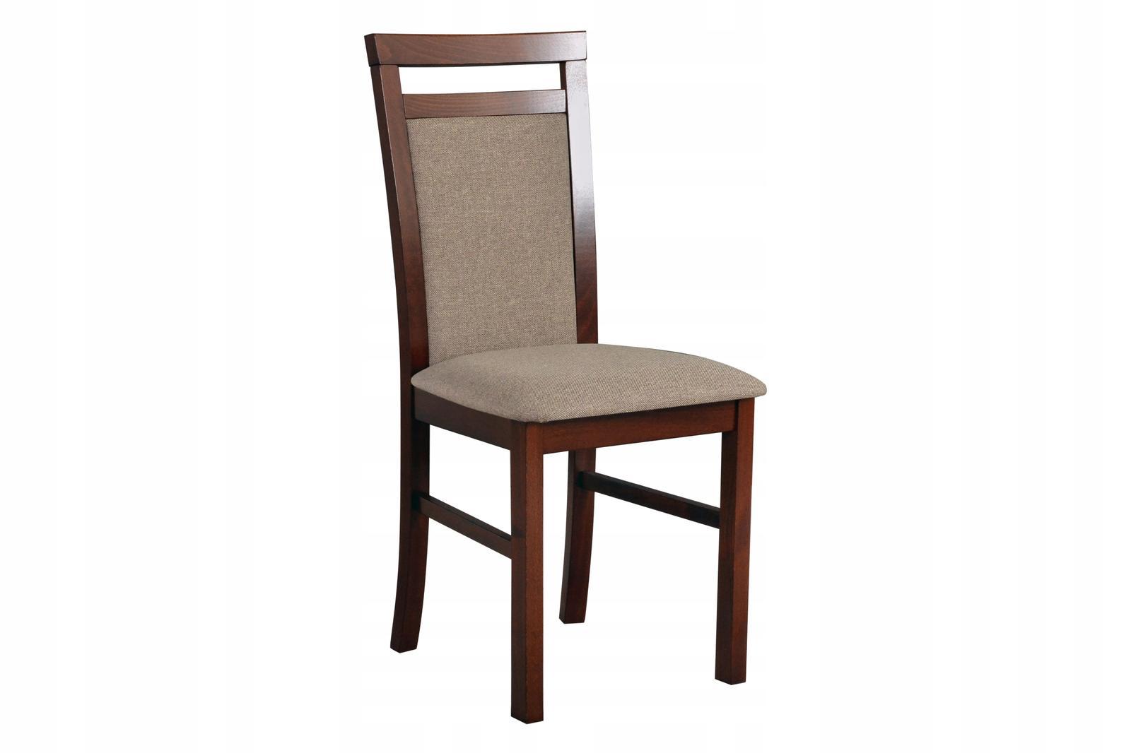 Krzesło M-5 43x93x40 cm drewniane do kuchni salonu białe drewno/szare obicie 7 Full Screen