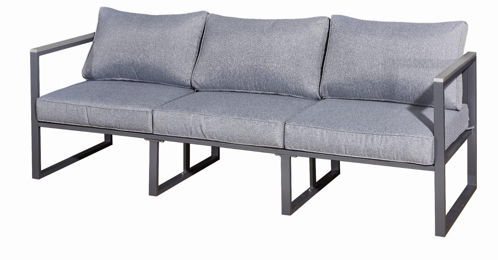 Duża sofa MOSTRARE 204x67 cm wygodna szara elegancka do ogrodu  0 Full Screen
