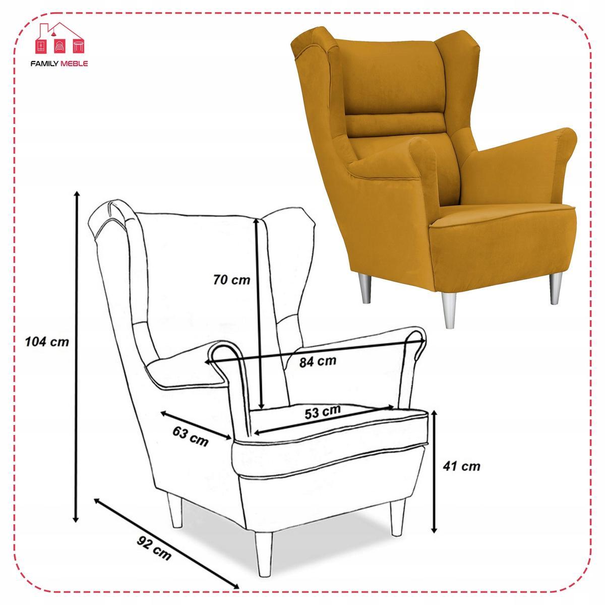 Zestaw wypoczynkowy ZOJA sofa + 2 fotele + 2 podnóżki miodowy żółty do salonu  5 Full Screen