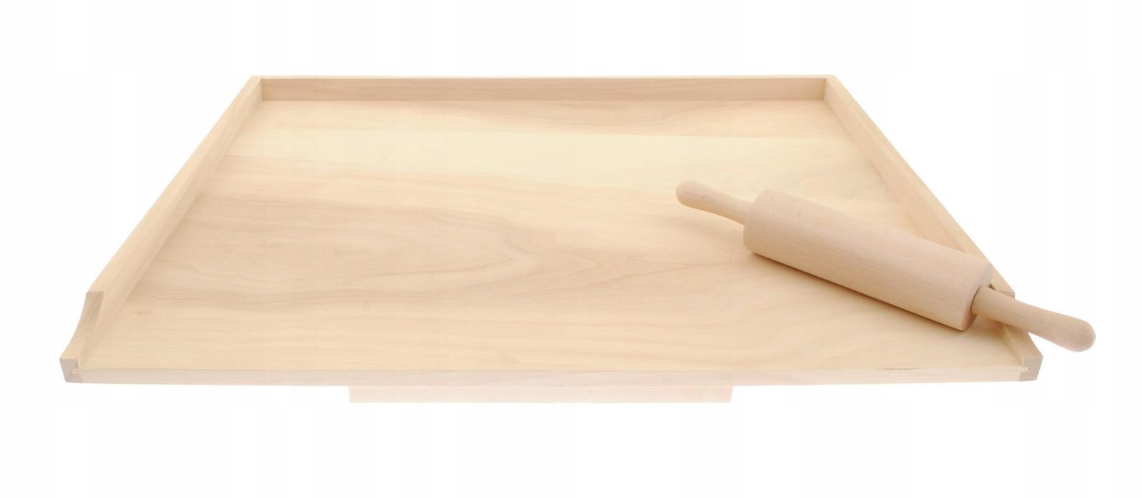 Stolnica kuchenna 60x1,6x75 cm drewniana jednostronna XXL + wałek  0 Full Screen