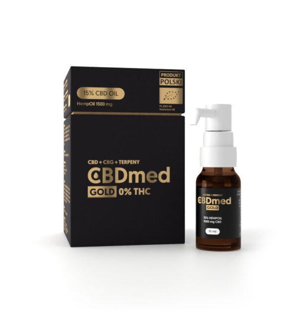  Olej konopny certyfikowany CBDmed GOLD 15% (1500 mg) + Terpeny 0 Full Screen