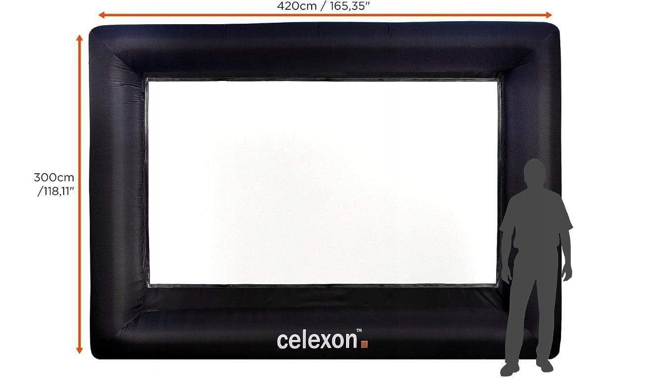 Ogromny nadmuchiwany ekran projektora 4x3m Ekran Projekcyjny CELEXON 2 Full Screen