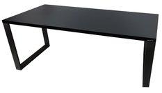 Biurko gamingowe 160x80x3.6 cm czarne loftowe stół stabilne do pokoju gracza