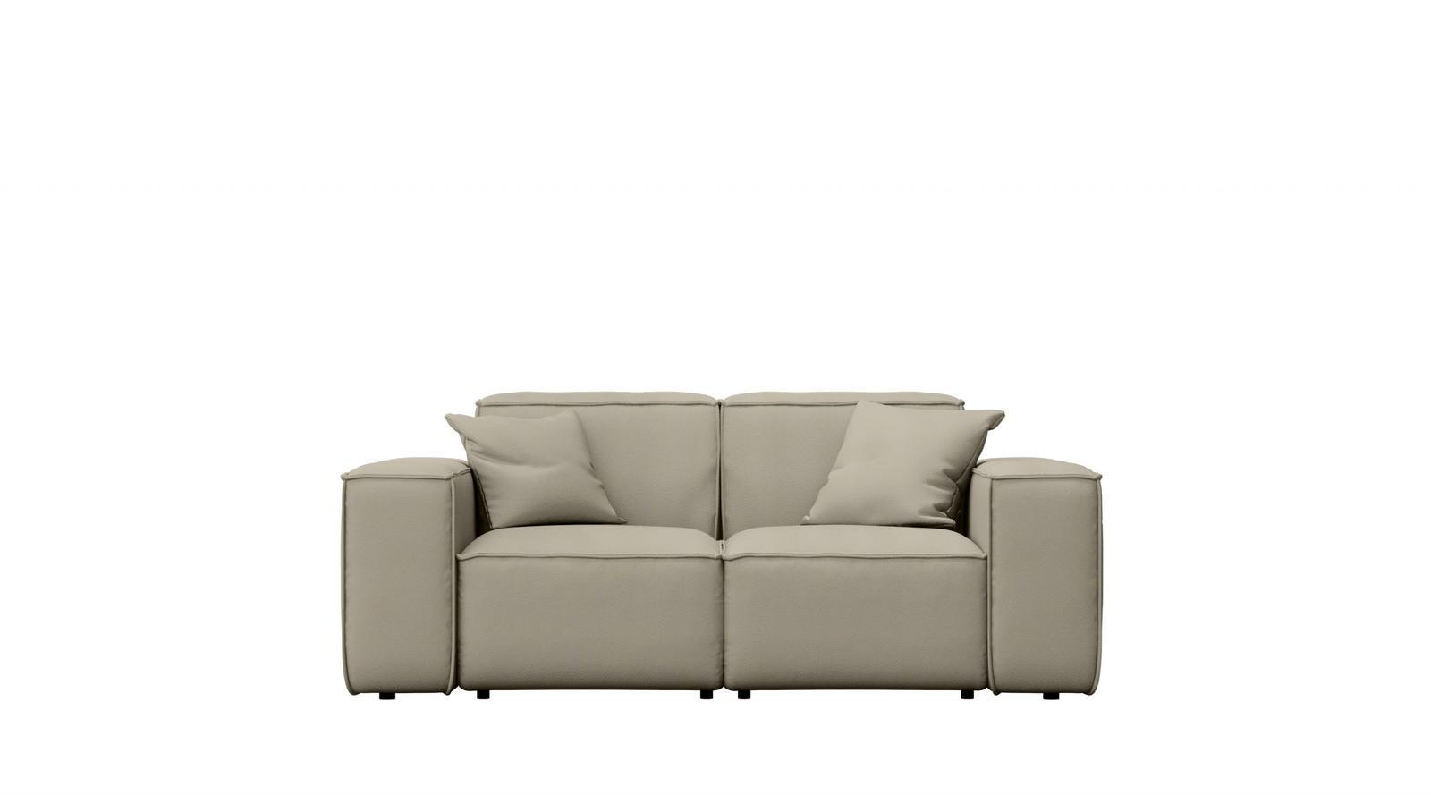 Sofa ogrodowa MALIBIU 186x73x88 cm wodoodporna UV 2-os + 2 poduszki do ogrodu ciemnobeżowa 0 Full Screen