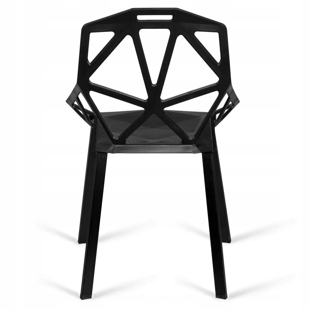 Krzesło ażurowe nowoczesne VECTOR czarne 7 Full Screen