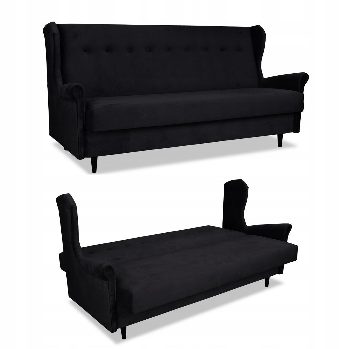 Wersalka sofa uszak kanapa rozkładana Ari czarna 0 Full Screen
