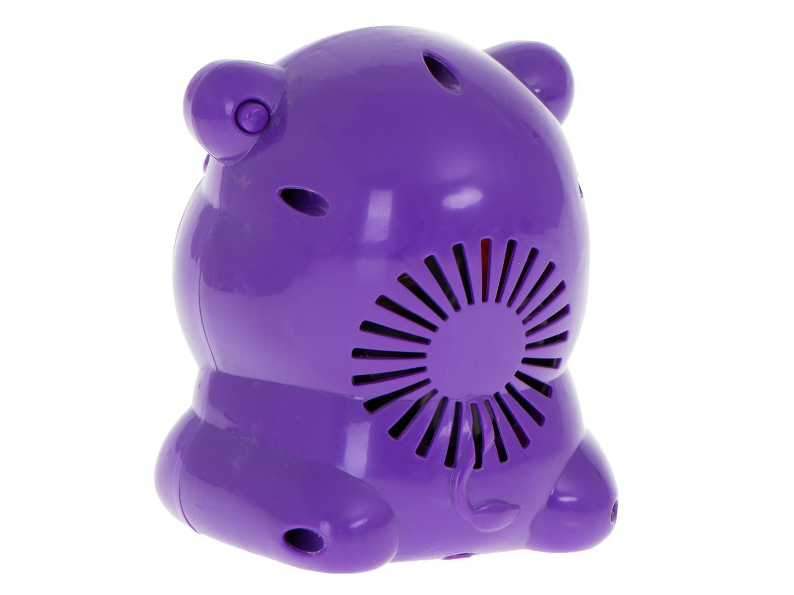 Bańki mydlane automat do baniek płyn hipopotam hipcio dla dzieci fioletowy 12x13x10 cm nr. 5