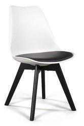 Krzesło DUBLIN biało czarne do jadalni lub salonu 