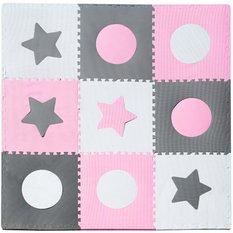 Puzzle piankowe mata dla dzieci 180x180cm 9 elementów szaro-różowa - Miniaturka zdjęcia nr 3