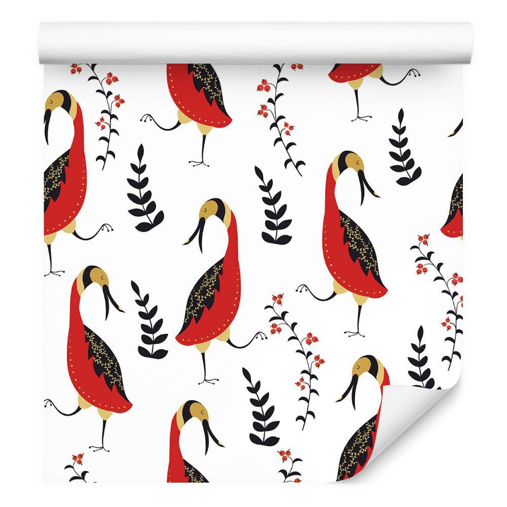 Tapeta – Piękne ptaki i rośliny nr. 1