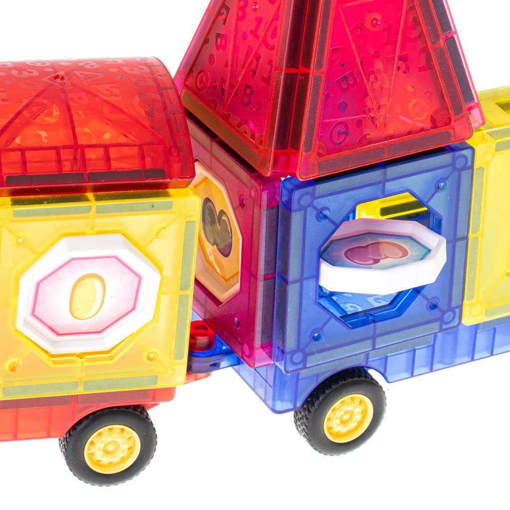 Klocki magnetyczne płytki układanka 3D auto zabawka edukacyjna dla dzieci 72 elementy 29x23x7 cm 6 Full Screen
