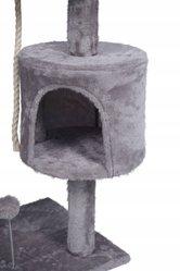 Drapak dla kota 39x110 szary wieża legowisko zabawka dla zwierząt - Miniaturka zdjęcia nr 3