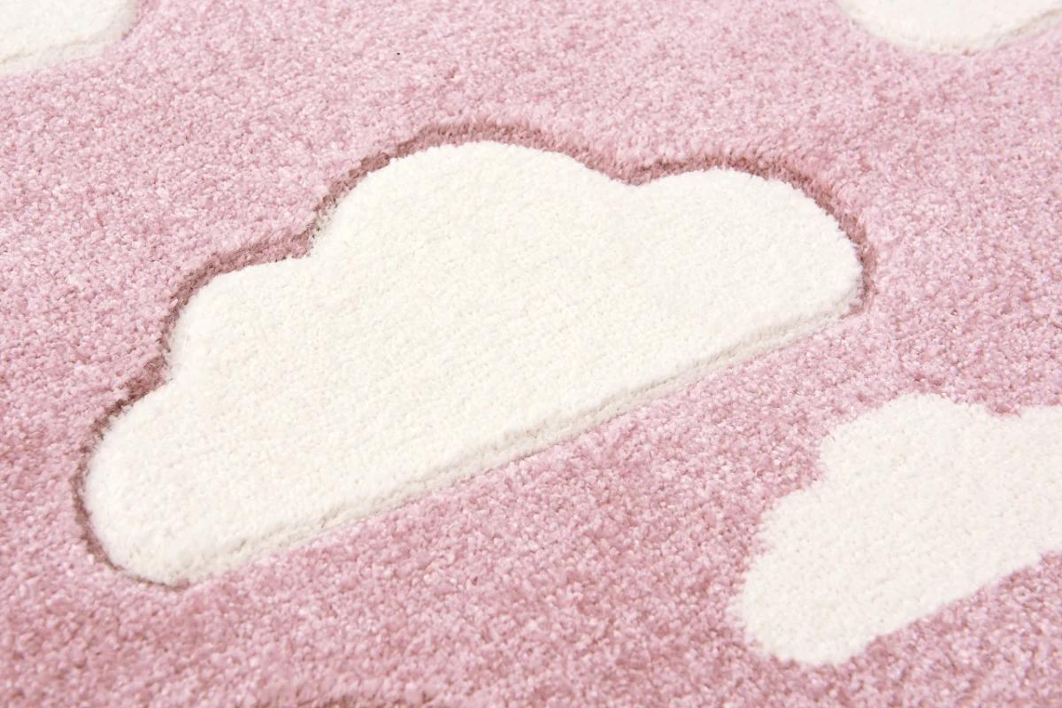 Dywan dziecięcy Cloudies Pink 100x150 cm do pokoju dziecięcego różowy w chmurki nr. 3