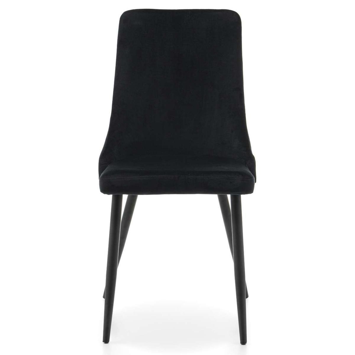 Krzesło UNO czarne tapicerowane welurem do jadalni lub salonu  nr. 2