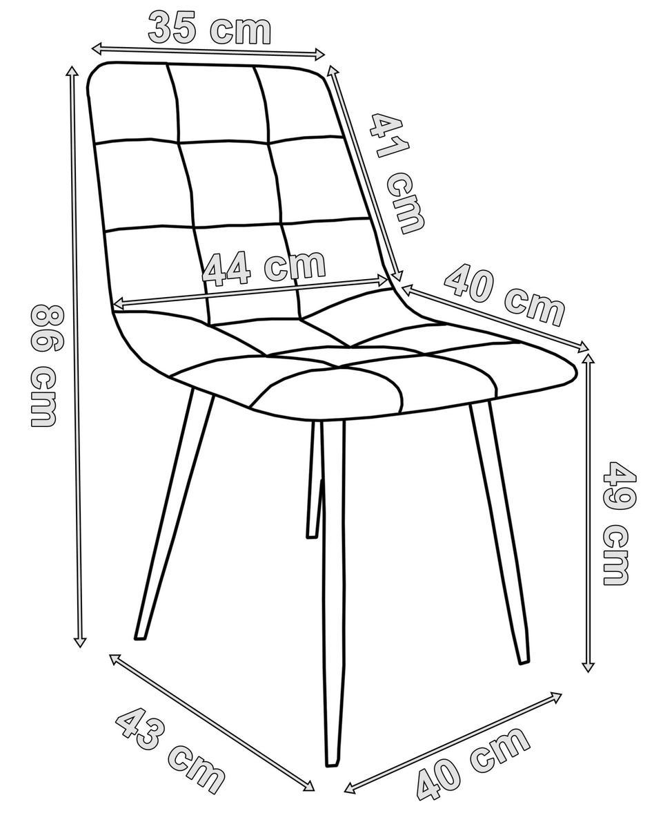 Krzesło boucle DENVER 44x86x55 cm do jadalni teddy grafitowe nr. 2