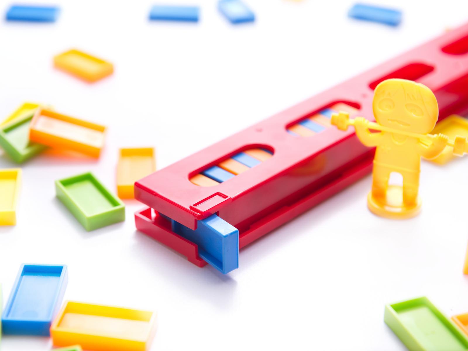 Pociąg Lokomotywa interaktywna układanka domino z kolejką zabawka dla dzieci 16x7x10 cm nr. 16