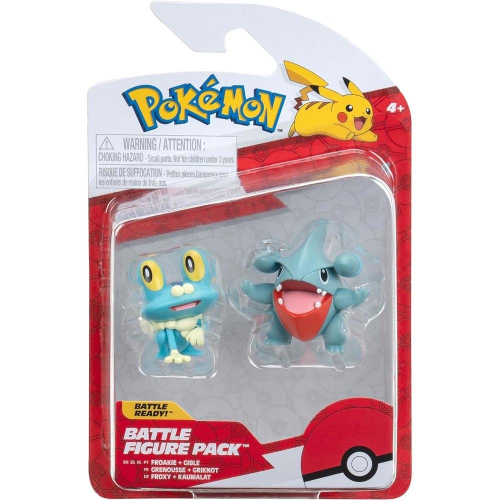 Oryginalne figurki froakie + gible pokemon battle figure pack 2-pak zestaw dla dziecka 0 Full Screen