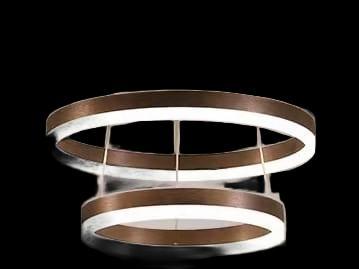 Coffee Ring 60 Double - żyrandol LED pierścienie 60 i 40cm brąz nr. 1