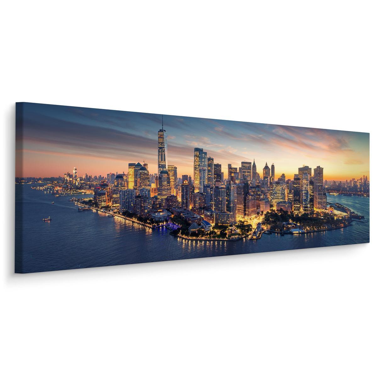 Obraz Na Płótnie Canvas Do Biura MANHATTAN NY Panorama 145x45cm nr. 1