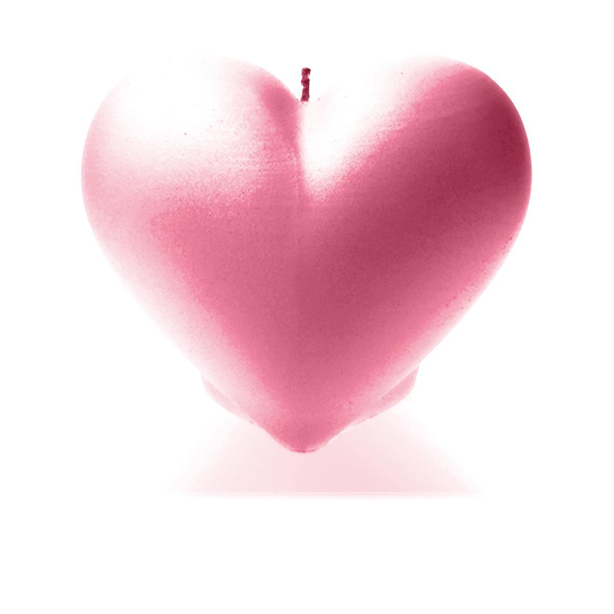 Świeca Heart Smooth Pink nr. 6