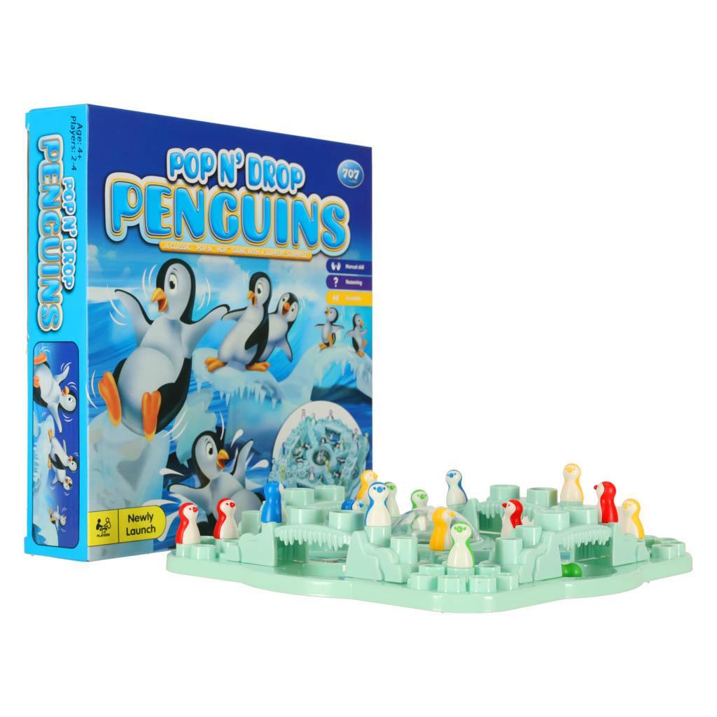 Gra rodzinna planszowa wyścig pingwinów lodowy chińczyk dla rodziny 27,5x6x27,5cm nr. 2