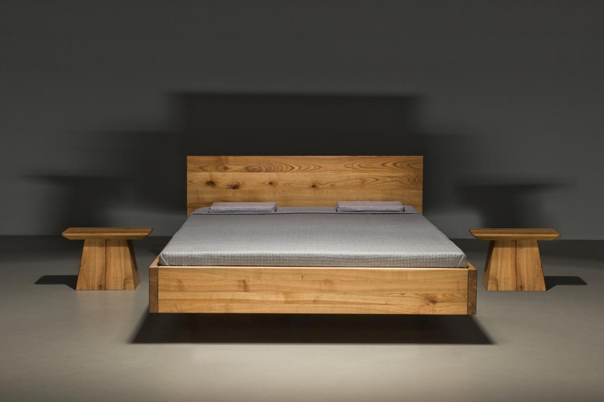 Łóżko POOL 200x200 eleganckie, proste nowoczesne łóżko wykonane z litego drewna olchowego nr. 3