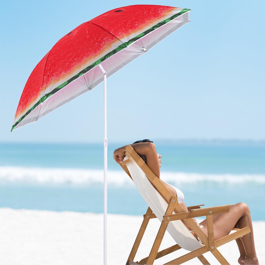 Parasol ogrodowy plażowy regulowany 150cm łamany arbuz nr. 10