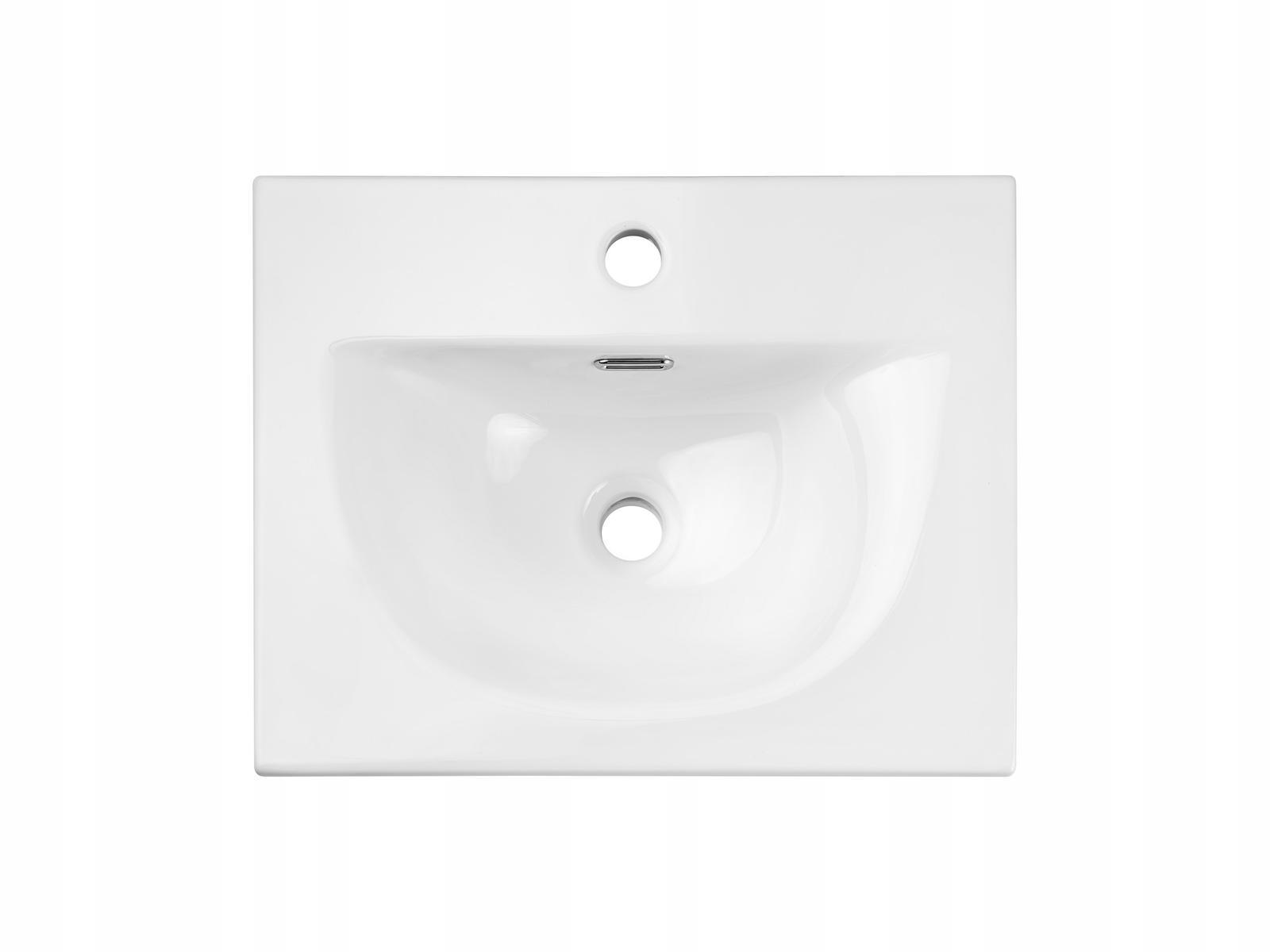Szafka łazienkowa z umywalką 50x39x57 cm biała wisząca ryflowane fronty NOVA WHITE do łazienki  nr. 6