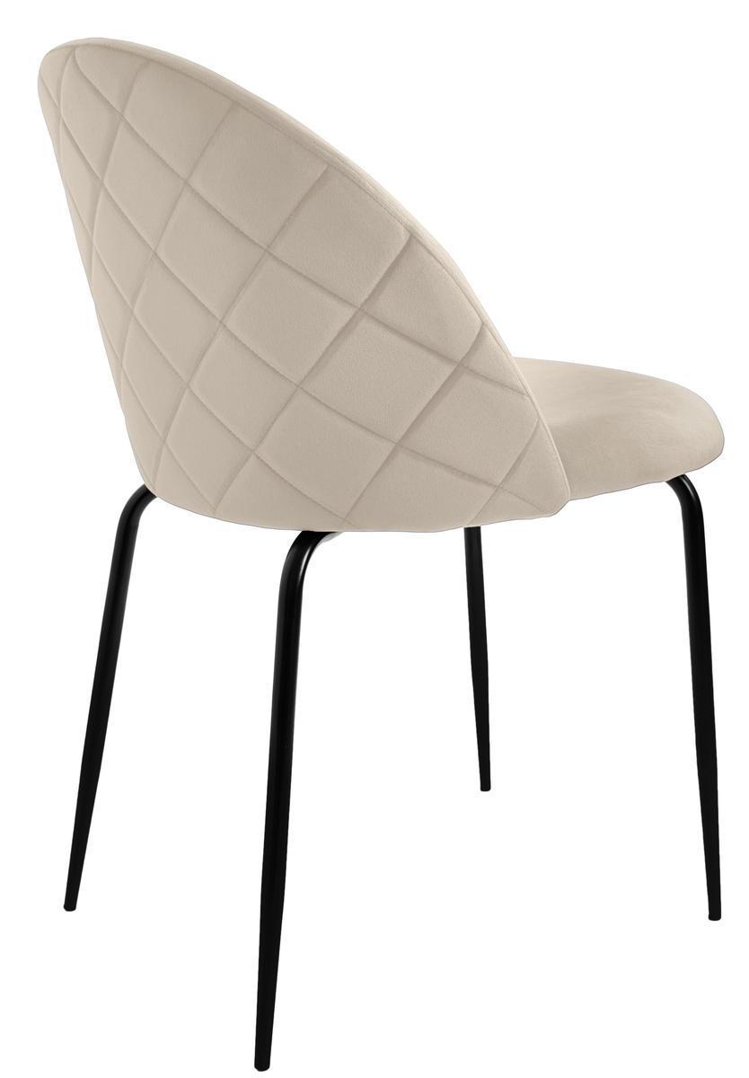 Krzesło Fargo 54x74x50 cm do jadalni welurowe velvet beżowe nr. 6