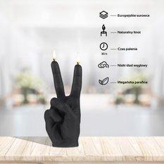 Świeca Hand PEACE Black Matt - Miniaturka zdjęcia nr 4