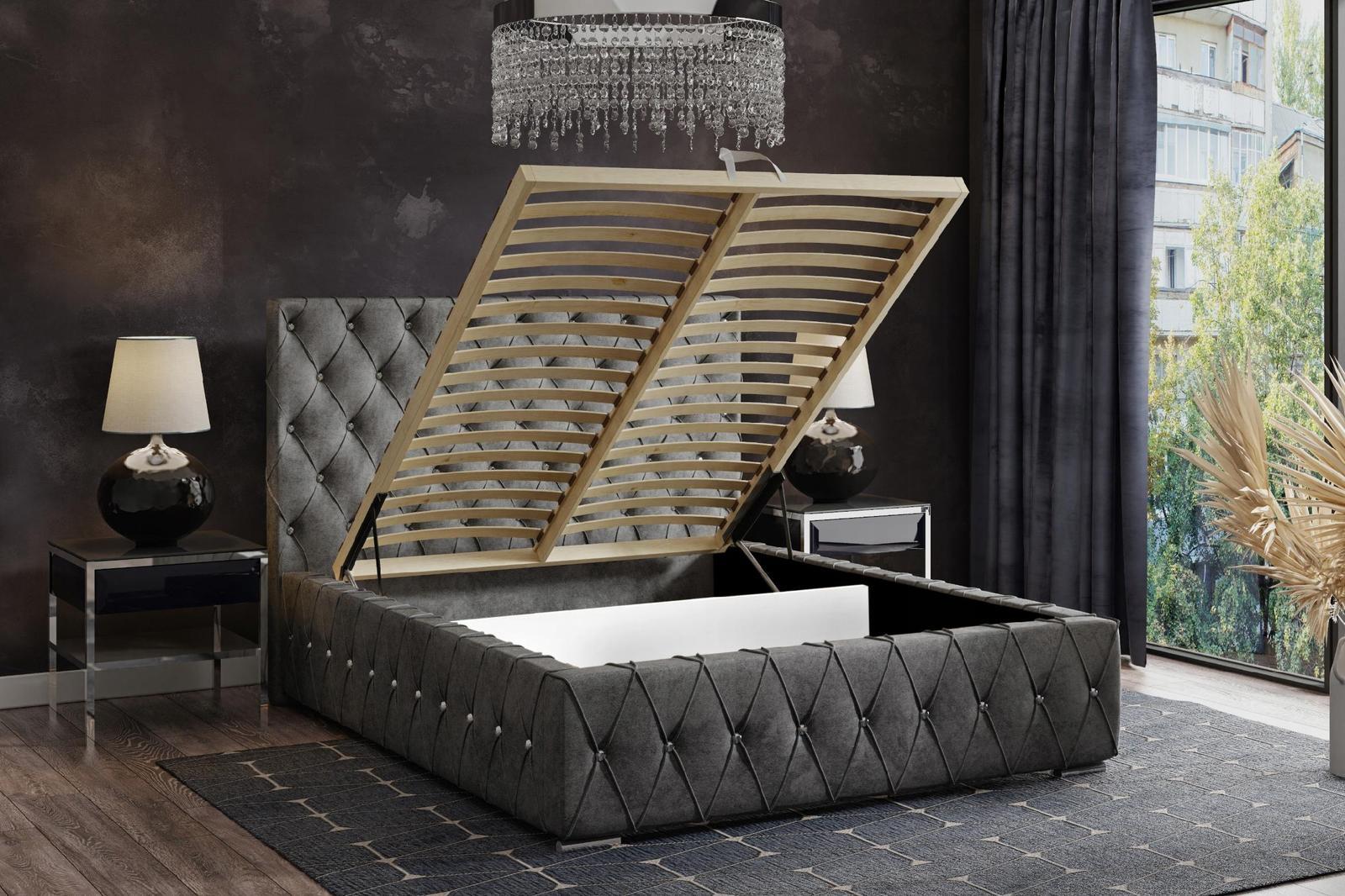 Łóżko sypialniane model 15 180/200 stelaż pojemnik na pościel nr. 2