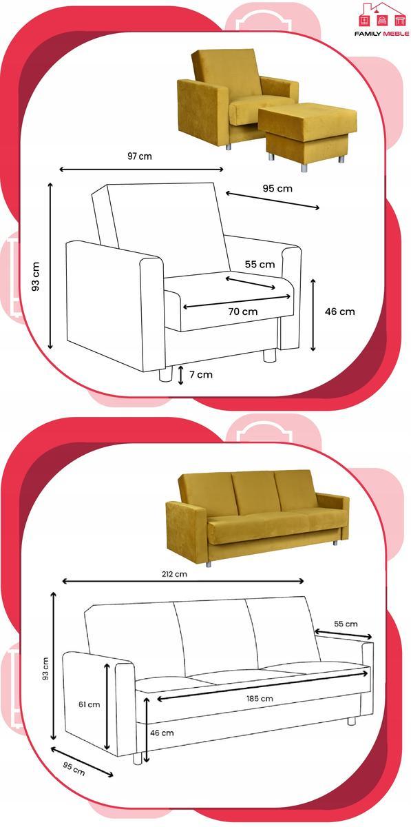 Zestaw wypoczynkowy wersalka fotele kawiarnia 8 Full Screen