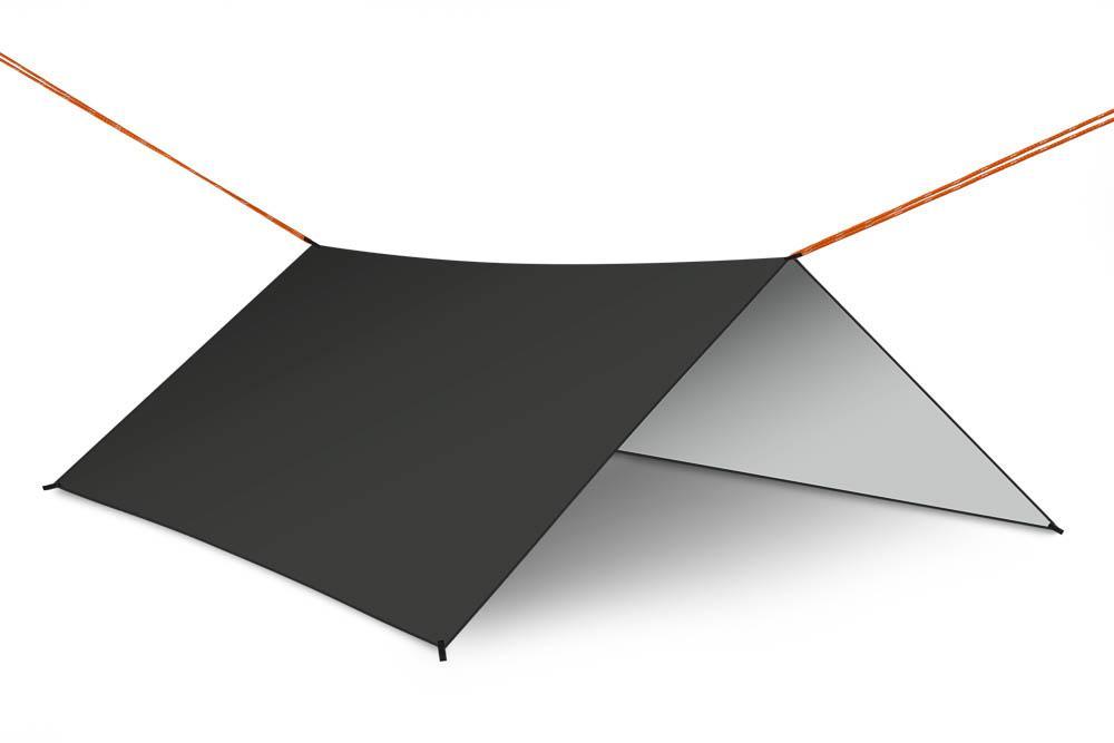 Plandeka tarp płachta biwakowa namiot na hamak osłona przeciwdeszczowa 300cm czarny nr. 1