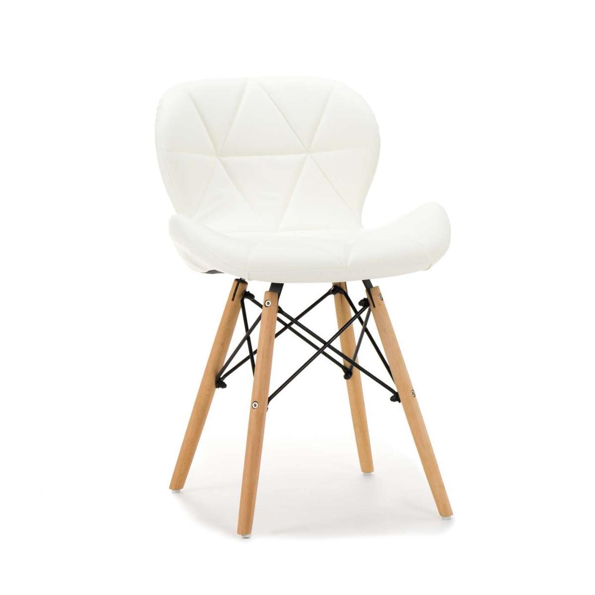 Krzesło DURO białe tapicerowane ekoskórą do jadalni lub salonu nr. 1