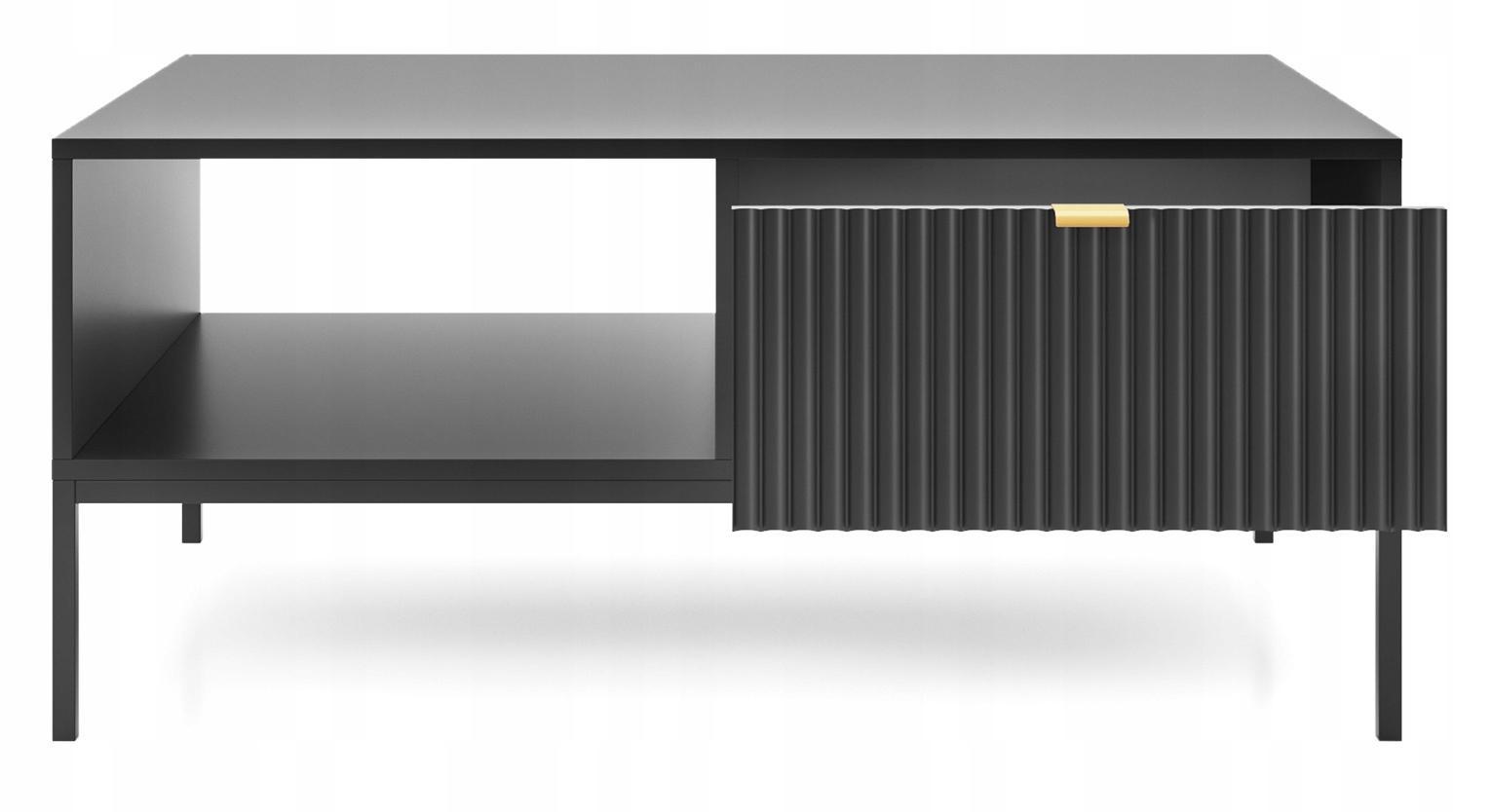 Ława L104 system NOVA czarny, stelaż złoty i czarny 5 Full Screen