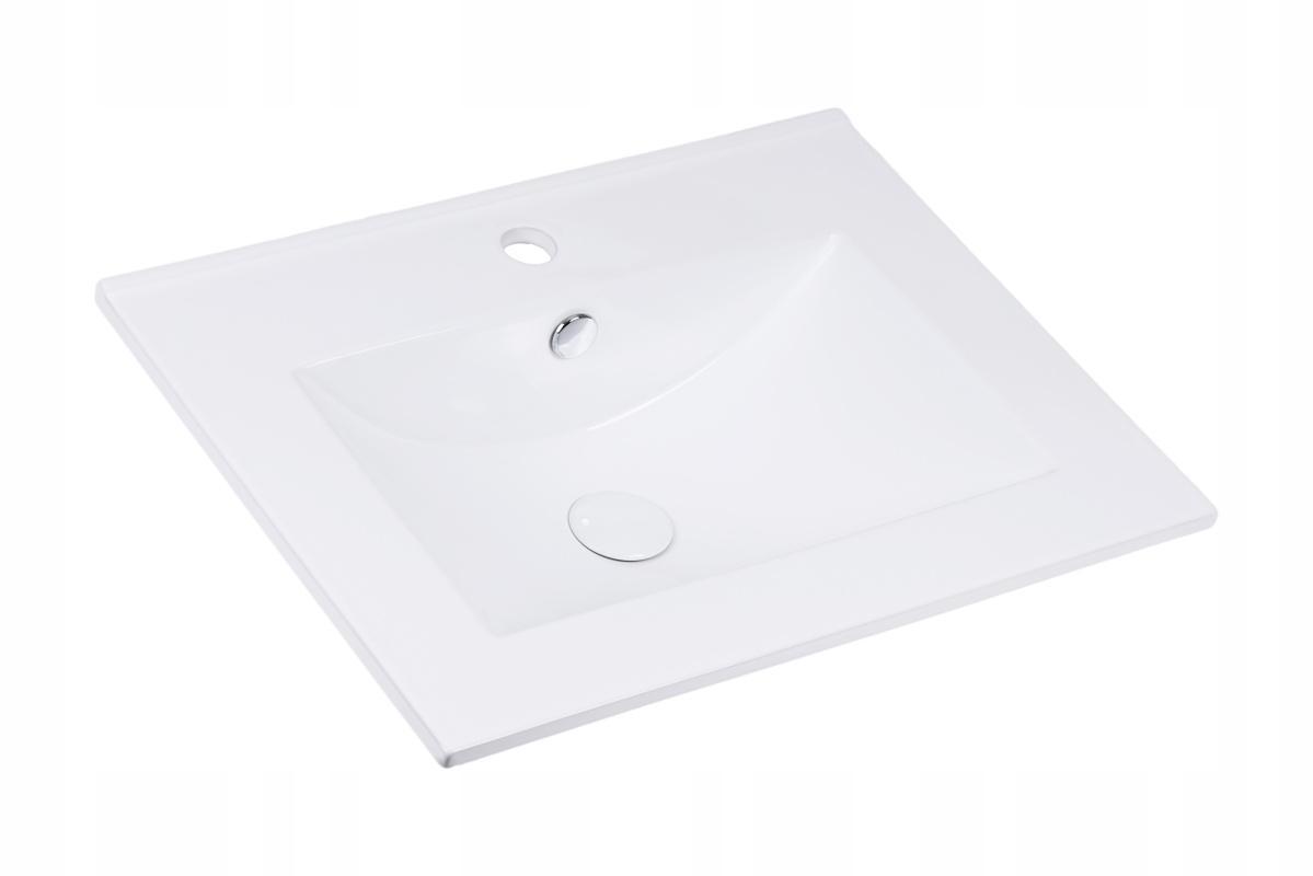Zestaw mebli łazienkowych LINE z umywalką 60 cm + 2x słupek 165 cm 4 elementy front MDF biały nr. 6