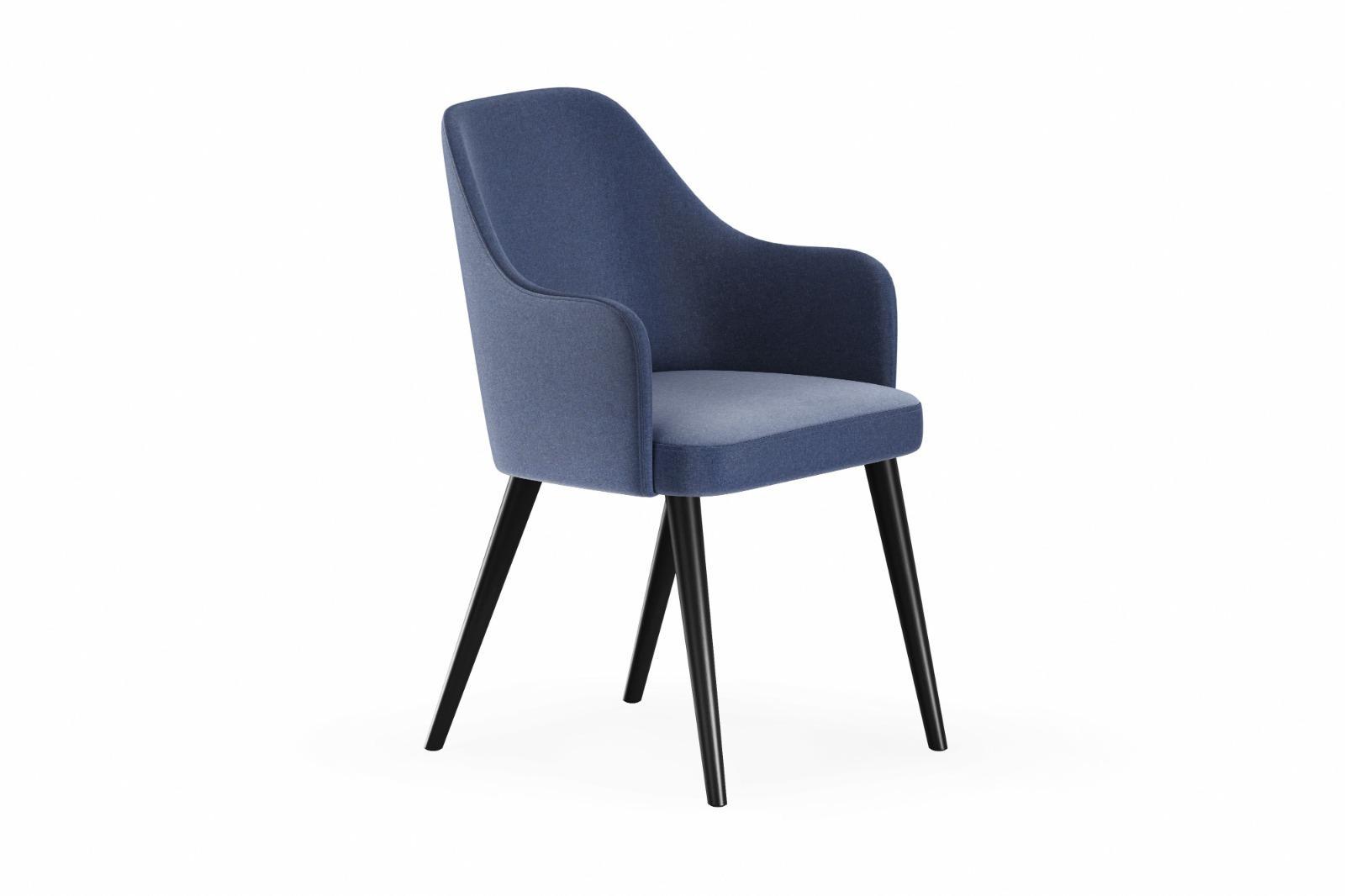 Krzesło tapicerowane KR-9 53x83x49 cm DELUXE 48 do jadalni ciemnoniebieski nr. 3