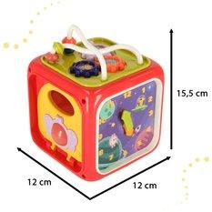 Zabawka edukacyjna interaktywna sensoryczna manipulacyjna kostka sorter klocków - Miniaturka zdjęcia nr 3
