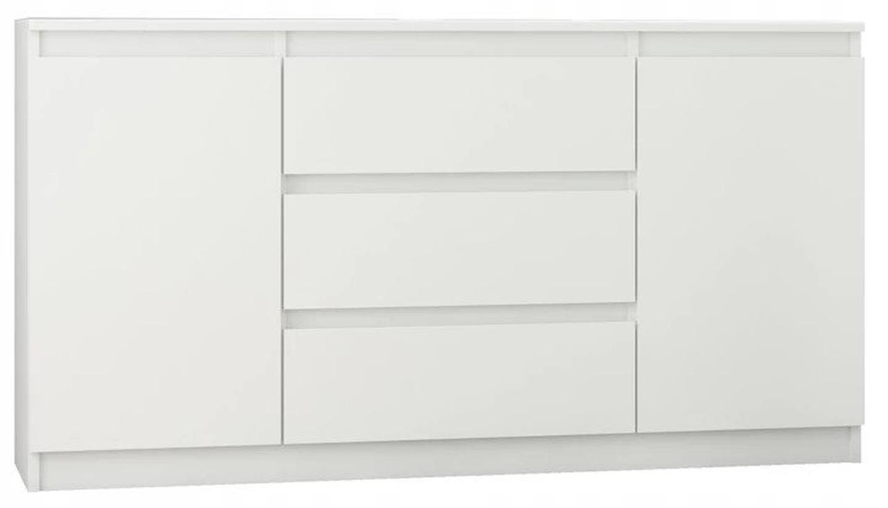 Komoda MODERN 140x40 cm biała z szufladami i szafką do biura sypialni lub salonu nr. 1