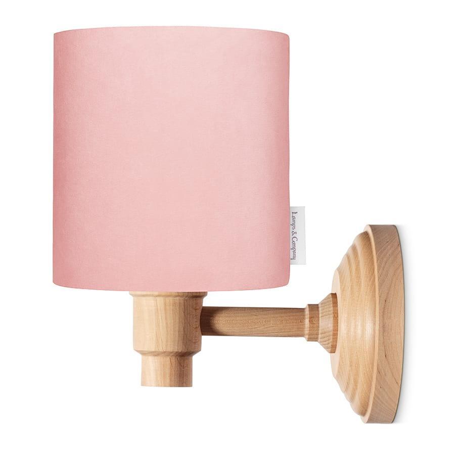 Lampa ścienna kinkiet VELVET 21x14x24 cm różowy drewno białe 0 Full Screen