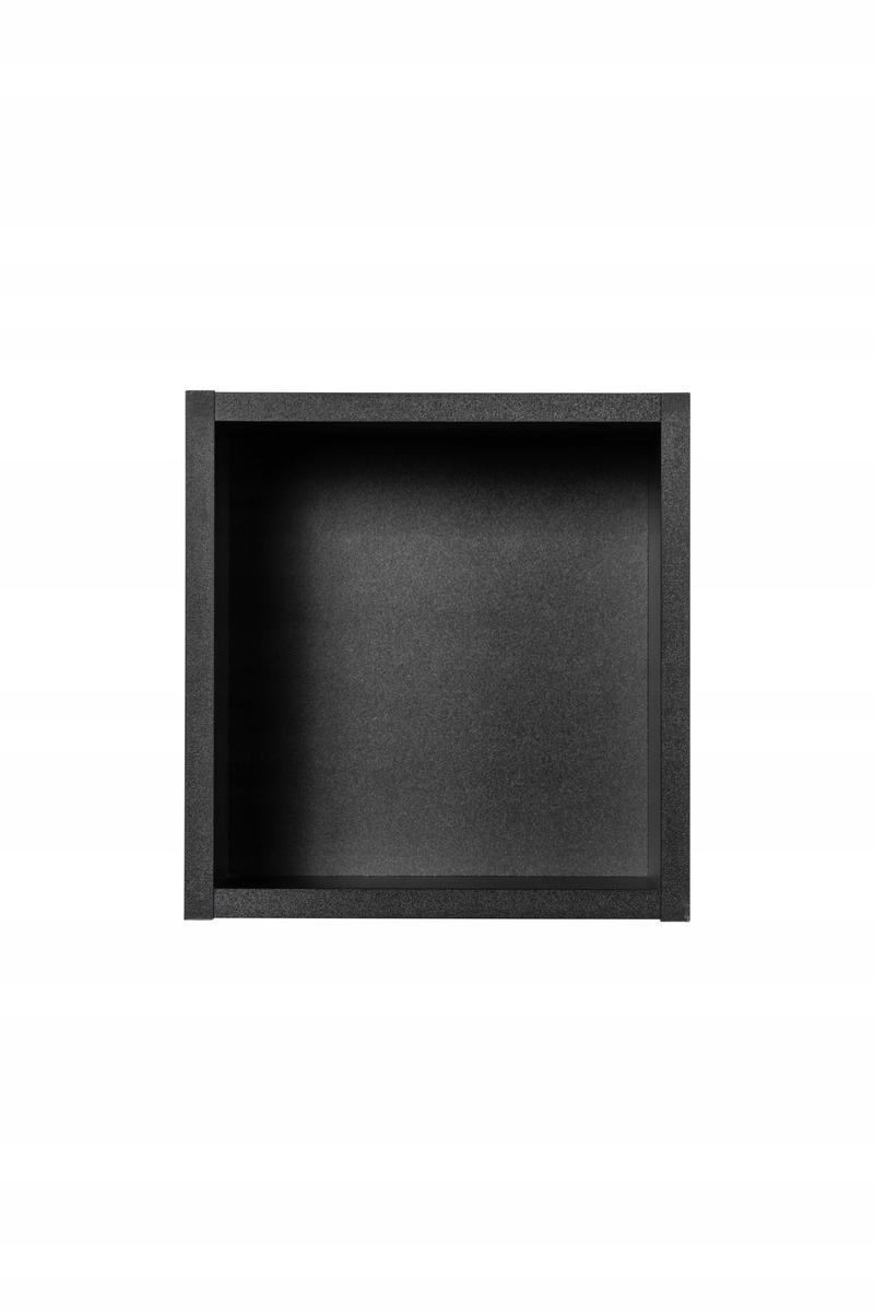 Szafka Łazienkowa kostka wisząca NOVA BLACK 28x25 cm czarna Kwadrat otwarta do łazienki  2 Full Screen