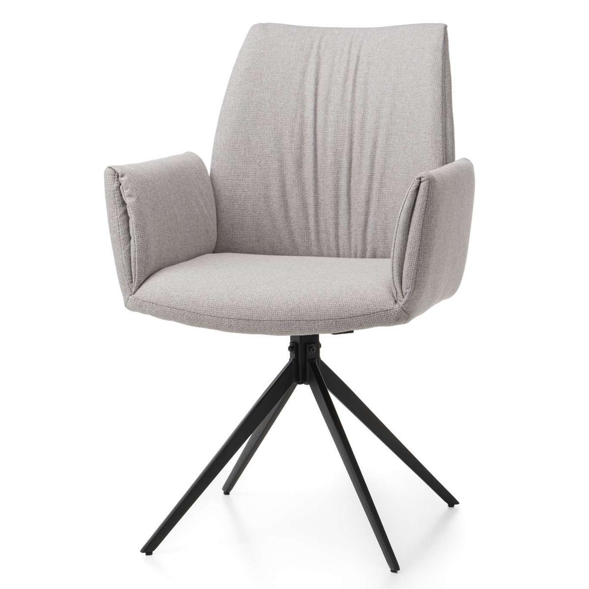 Krzesło PRATO szare tapicerowane tkaniną do jadalni lub salonu  nr. 3