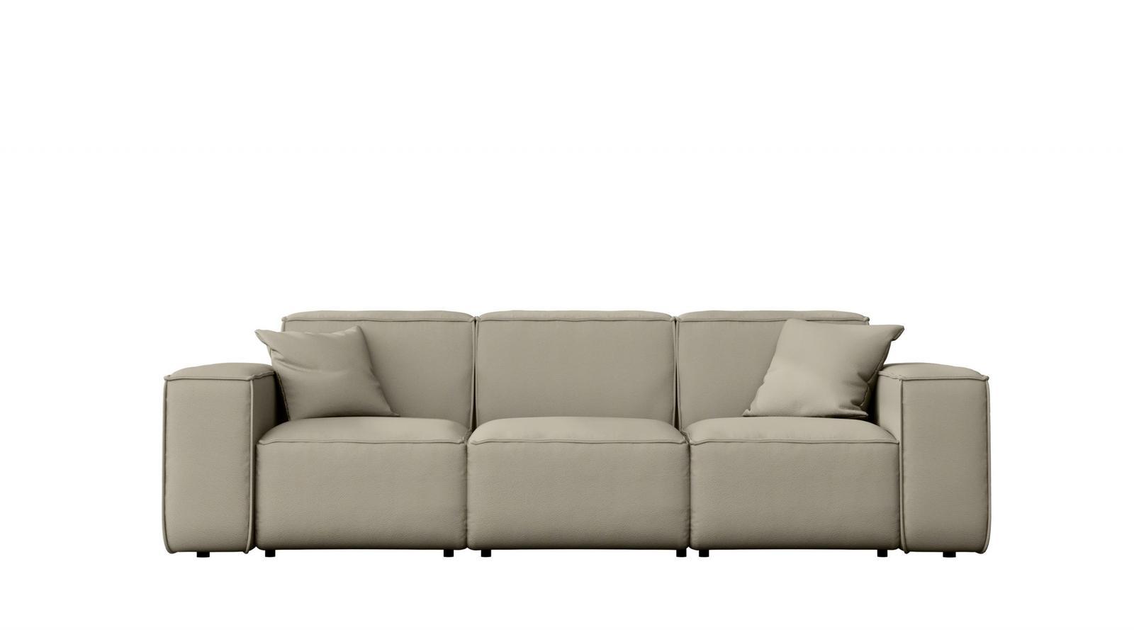 Sofa ogrodowa MALIBU 245x103x88 cm wodoodporna UV 3-os + 2 poduszki do ogrodu ciemnobeżowa nr. 1
