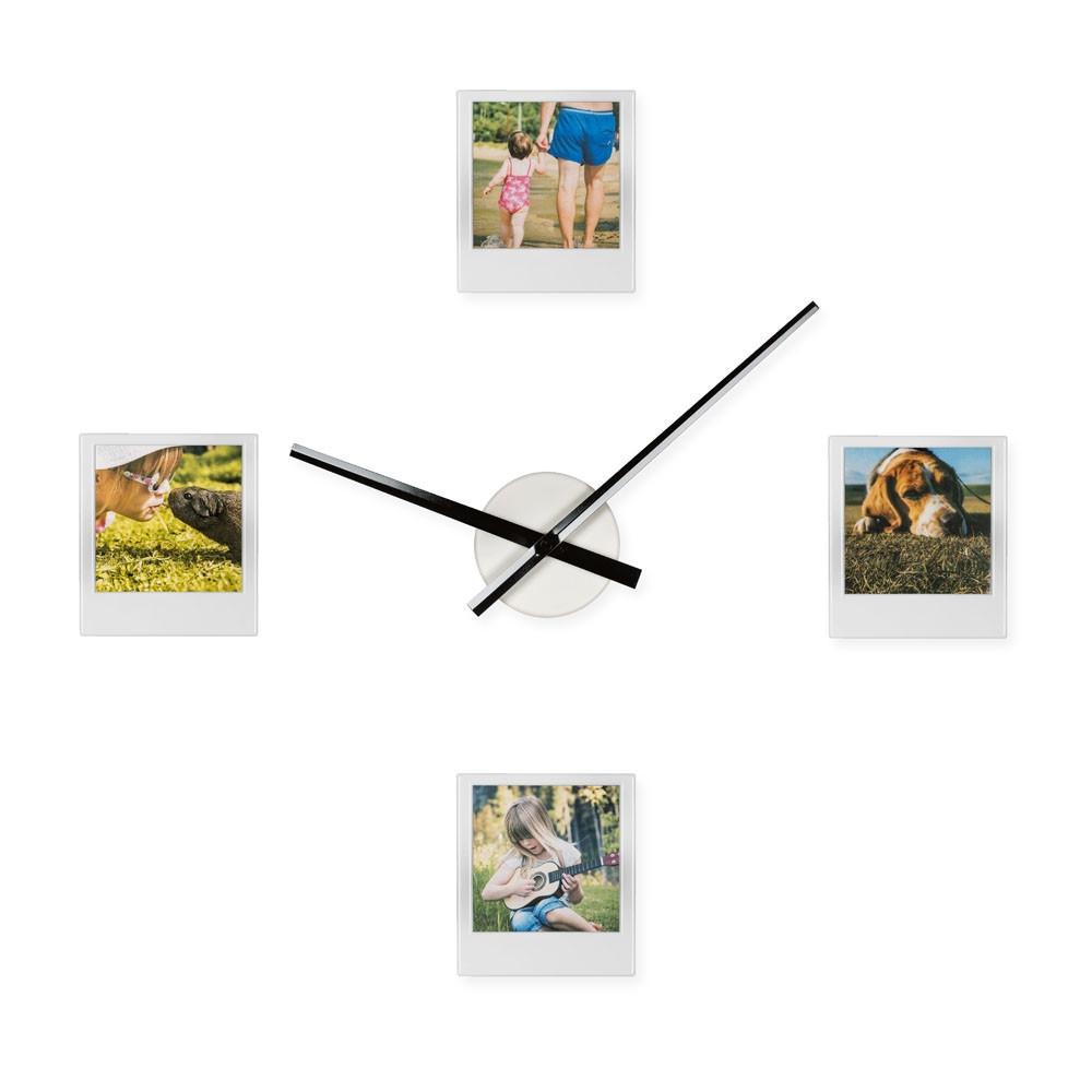 Zegar z ramkami na zdjęcia naklejany ścienny ramki 14 Full Screen