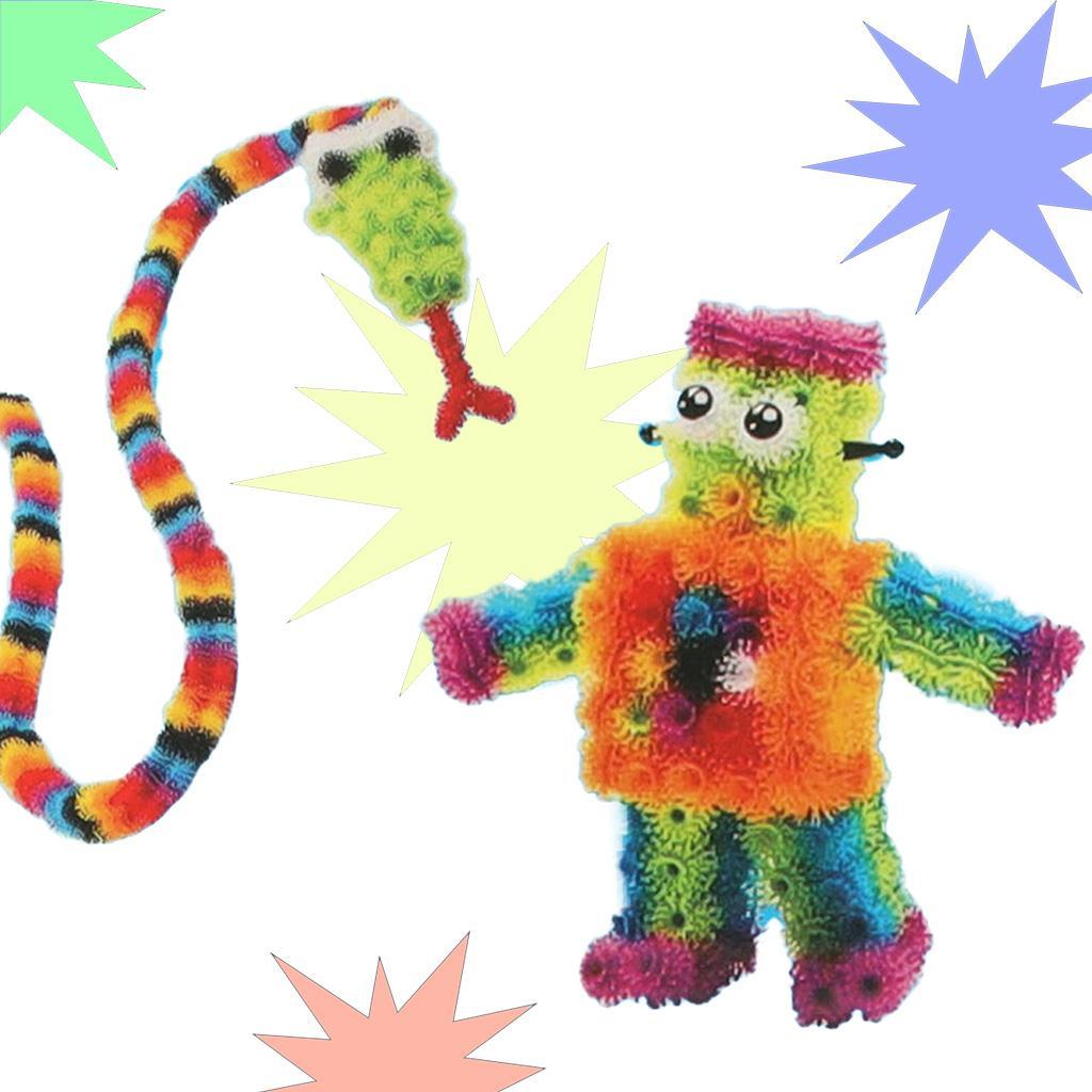 Rzepy czepy klocki kulki kolorowe kreatywne 436 elementów zabawka dla dzieci 28x6,5x28 cm 4 Full Screen