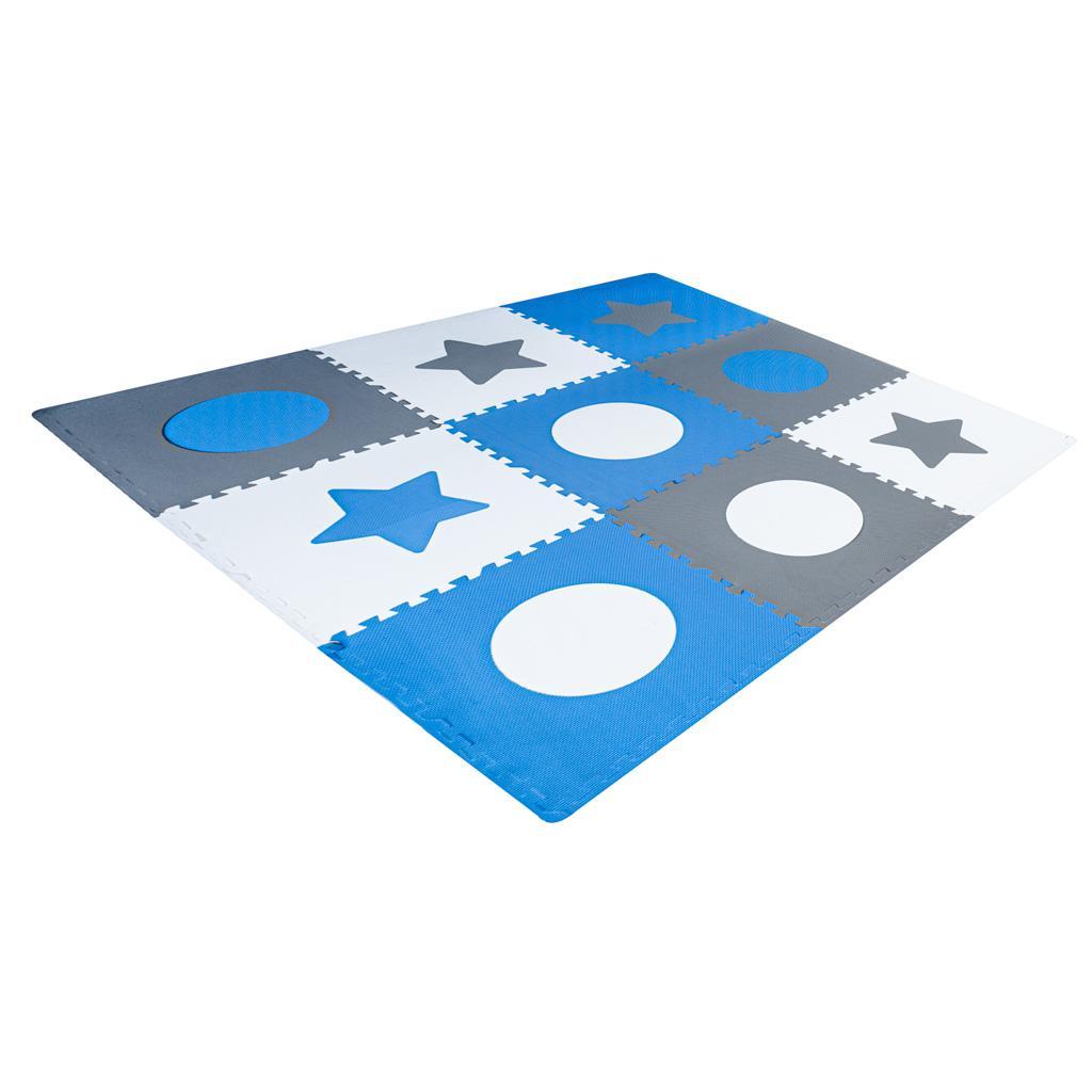 Puzzle piankowe mata dla dzieci 180x180cm 9 elementów szaro-niebieska nr. 5