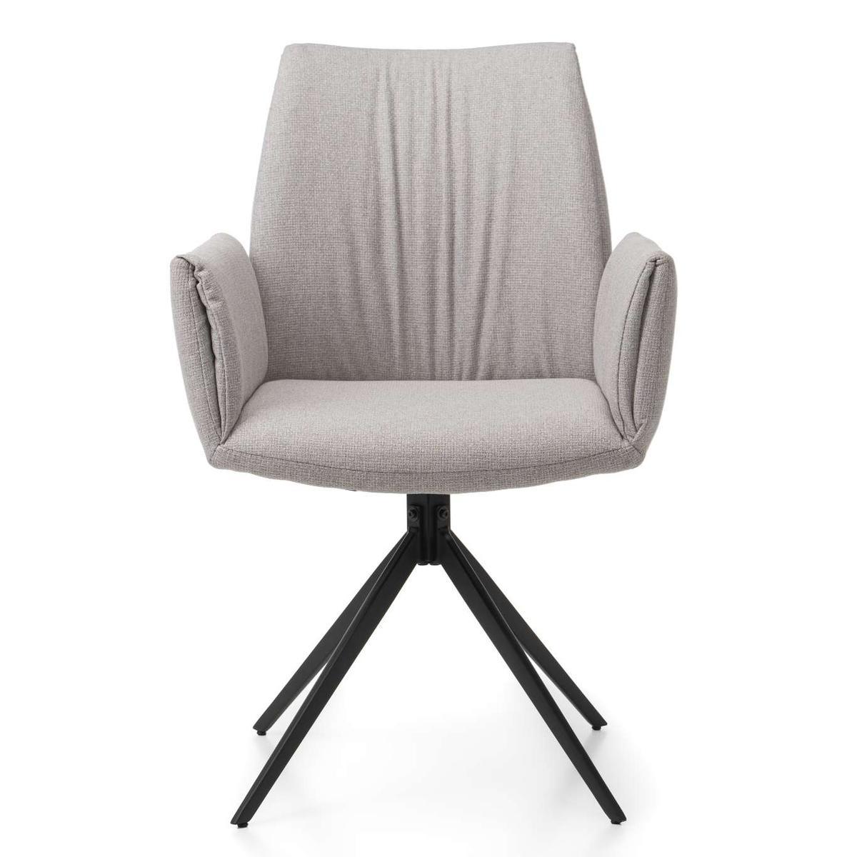 Krzesło PRATO szare tapicerowane tkaniną do jadalni lub salonu  nr. 2