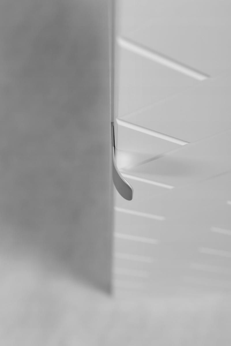 Zestaw mebli łazienkowych MADIS 3 elementy szafka pod umywalkę 80 cm z blatem + słupek ryflowana biały nr. 11