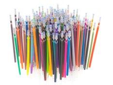 Długopisy żelowe kolorowe w etui 120szt + 120 wkładów kolorowanka do biura dla dzieci 35x18x8 cm - Miniaturka zdjęcia nr 4