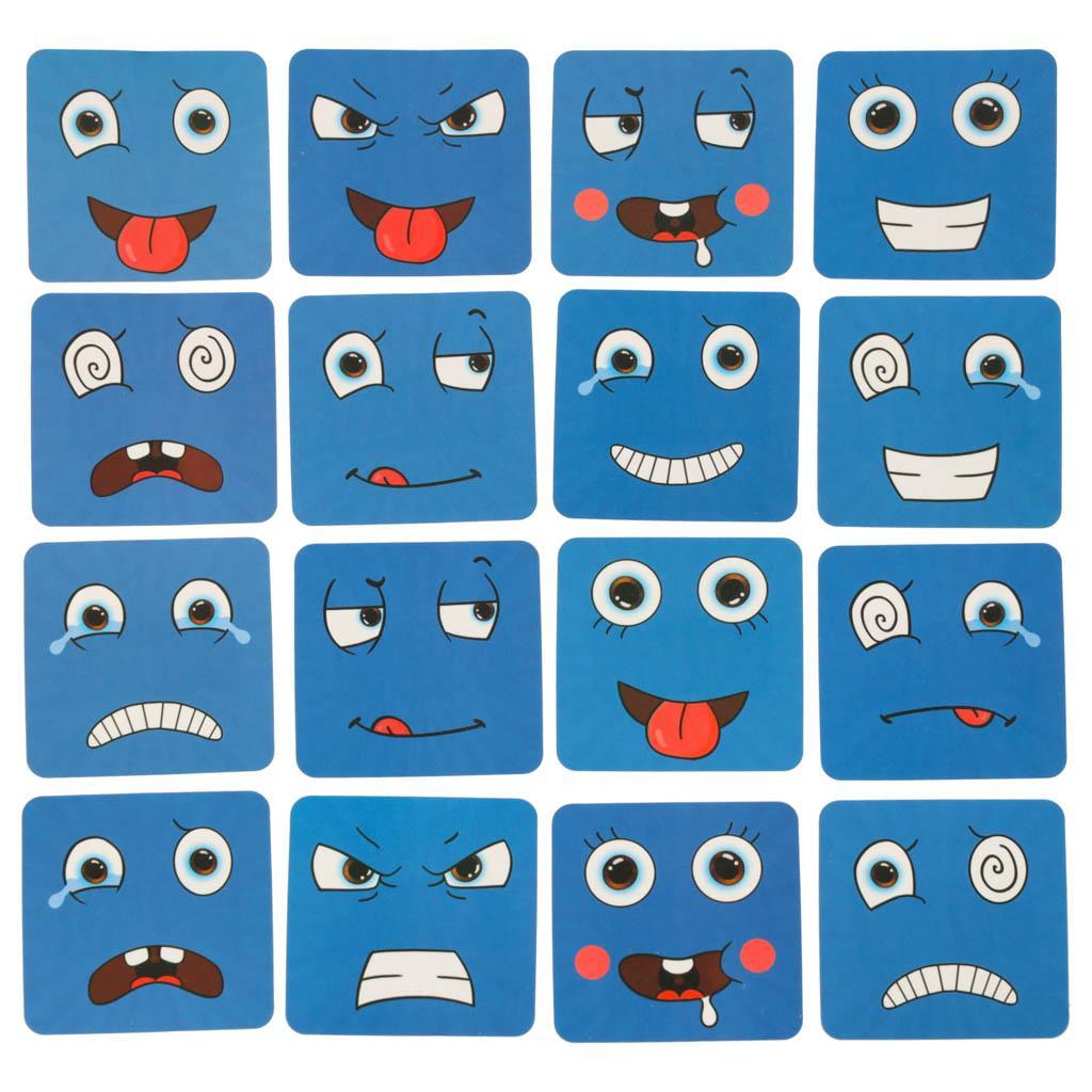 Gra edukacyjne wyzwania nauka emocji klocki drewniane zabawka dla dzieci 2,5x2,5x2,5cm 2 Full Screen
